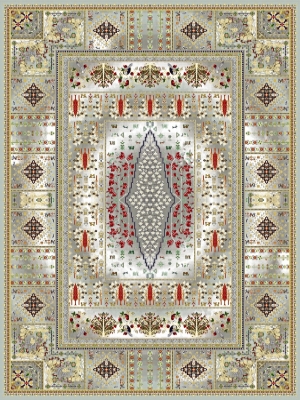 فرش 700 شانه وینتیج طلاکوب کد 5111 فردین